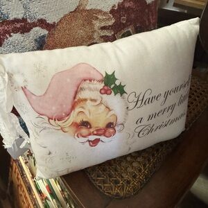 Vintage Santa Christmas Pillow